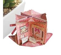 Diy Miniature House, Tiny Figurines, Miniature House Kits for Adults, Handcrafted Tiny Home Model, Creative Diy Craft Kit, for Home Shelf Library Shop Store Christmas Kids Adults