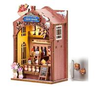 Diy Miniature Wooden House Model Fridge Magnet Kit, Magnet Building Snack Doll House 3d Puzzles Kits With Led Light for Refrigerator/desk Bookshelf Decor, for Adults,beginners Handmade Craft Gifts