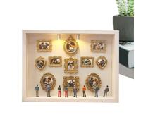 DIY Miniframes - 20cm Miniature Museum Display Kit, creativeFrame Decor Set, Compact Artframes | Mini Art Museumframes Kit