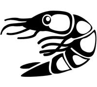 DIY Mobile Waterproof Seafood Wall Decal Kitchen Home Decoration Wall Sticker Shrimp Design 44X61Cm