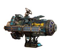DIY Model Kit for a Spaceship with Mechanical Drive in the Style of a Space Station, Creative 3D Wooden Model Kit (Black/511 Pieces)