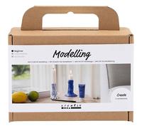 DIY Modelling Kit - Self-Hardening Clay - Candle Holders - Ultra Marine - 2 pcs