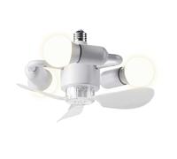 DIY Modular Ceiling Fan Light - Simple LED Lamp, Silent DC Motor | Intelligent Remote Control Adjustment for Living Rooms Bedrooms and Home Improvement E27 Screw-in (1 Piece)