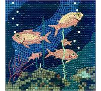 DIY Mosaic Art Kit Square 7inch 20cm Fish 3