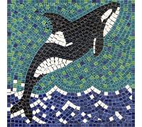 DIY Mosaic Art Kit Square 7inch 20cm Orca