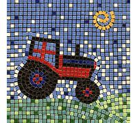 DIY Mosaic Art Kit Square 7inch 20cm Tractor