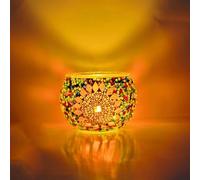 DIY Mosaic Candle Holder Kit Vintage Handmade Turkish Glass Tealight | Moroccan Lantern Living Room Bedroom Home Scented Candlestick Table Dining Room Wedding Party Christmas Church Decor
