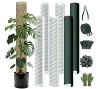 DIY Moss Poles Plastic Monstera Plant Support Self Watering Plant Poles for Climbing Indoor Plants Work with Sphagnum Moss(24 ft D Shaped Moss Pole)