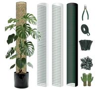 DIY Moss Poles Plastic Monstera Plant Support Self Watering Plant Poles for Climbing Indoor Plants Work with Sphagnum Moss(12 ft D Shaped Moss Pole)