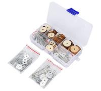 DIY Movable Doll Joints, 50 Set Wooden Animal Joint Connectors with Iron Fasteners, Teddy Bear Making Craft Supplies for Doll Limbs and Plush Toys