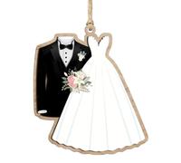 DIY Mr and Mrs Ornament 2025 Our First Christmas Married Bride and Groom Ornaments Just Married 1st Year Hanging Decor Bridal Shower Gift Marriage Wedding Gifts for Couples Newlyweds