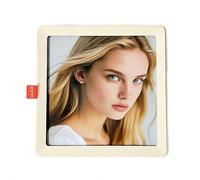 DIY Music Photo Frame with Bluetooth & Recording - Magnetic Refrigerator Speaker with Desktop Stand - Personalized Gift for Her/Him (White)