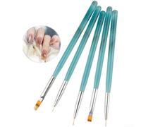 DIY Nail Art Kit 5Pcs Blue for Home Manicure
