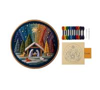 DIY Nativity Embroidery Set, DIY Christmas Embroidery kit, Stitch The Holy Story, Nativity Set, Christmas Cross Stitch Kit with A Spiritual Touch for Adults Beginner