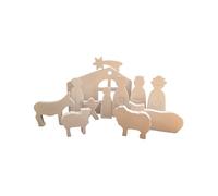 DIY Nativity Scene Paint Kit, 12 Plaster Figures, 6 Colours with Brush, Christmas Decoration Set,Nativity Scebe Diorama,Ready to Paint Pottery,Christmas Pottery,Plaster of Paris,Christmas Diorama