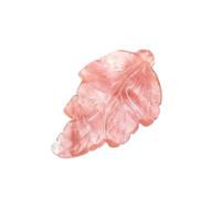 DIY Natural Stone Crystal Leaf Pendant - Unique Handcrafted Carving for Home Decor and Jewelry Making(WatermelonCrystal)