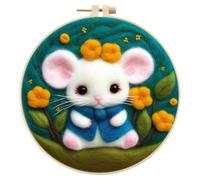 DIY Needle Felting Painting Kit Wool Felt Animal Series 20cm