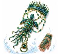 DIY Ocean Beaded Bracelet Kit，3D Ocean Animal Hand Chain Jewelry (D 1PC)