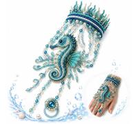 DIY Ocean Beaded Bracelet Kit，3D Ocean Animal Hand Chain Jewelry (E 1PC)