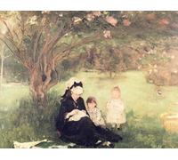 DIY Oil Painting for Adults Kids Beneath The Lilacs Berthe Morisot Painting by Number with Brushes and Acrylic Pigment On Canvas