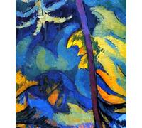 DIY Oil Painting for Adults Kids in The Woods Painting by Number with Brushes and Acrylic Pigment On Canvas