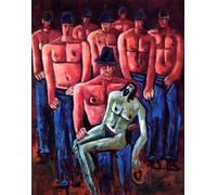 DIY Oil Painting for Adults Marsden Hartley Christ Held By Half-Naked Men Painting by Number with Brushes and Acrylic Pigment On Canvas