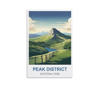 DIY Oil Painting Kits for Adults Kids Peak District National Park England Paint by Number Kit On Canvas for Adults New Painters's Gift DIY Gifts 40x50cm