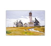 DIY Oil Painting Paint by Numbers Kit for Adults Highland Light,1930, by Edward Hopper Beginner Drawing with Brushes Christmas Decor Decorations Gifts