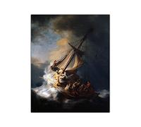 DIY Oil Painting Paint by Numbers Kit for Adults The Storm On The Sea of Galilee by Rembrandt Beginner Drawing with Brushes Christmas Decor Decorations Gifts