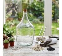 DIY Open Bottle Terrarium Kit, 3L Clear Recycled Glass, with Soil, Carbon, Stones, Potting Cup and Tools, W16cm x H30cm