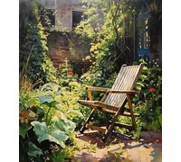 DIY Paint by Number for Adults,Still Life with Chairs in The Garden Paint by Number Set with Professional Brushes,40x50cm,No Frame
