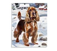 DIY Paint by Numbers Cocker Spaniel dog with Paint Brushes and Acrylic Painting Kit Adults Beginner Gifts 16x20inch(40x50cm) Frameless
