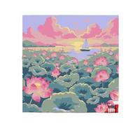 DIY Paint by Numbers Floral Oil Painting Decor Kit(0039,20 * 20cm)