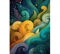 DIY Paint by Numbers for Adults Abstract, Color Paint by Numbers Kits, DIY Painting Kits with Brushes and Acrylic, Arts and Crafts for Beginners Oil Paintings, for Home Wall Decor, 20x28in 6-6516