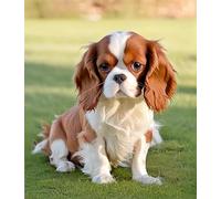 DIY Paint by Numbers for Adults Beginner Cavalier King Charles Spaniel dog Paint by Numbers for Beginner Watercolor for Painting by Numbers for Gift Decor 12x16inch(30x40cm) Frameless