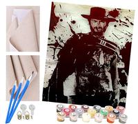 DIY Paint by Numbers for Adults Beginner, Easy Paint by Numbers for Beginner,Acrylic Watercolor Paint by Number for Kids Gift Decor - Movie Cowboy Man 16x20 Inch