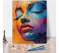 DIY Paint by Numbers for Adults Beginner, Paint by Numbers Art, Face Oil Hand Painting Kits Hobbies for Adults Women, Acrylic Pigment Canvas Painting Wall Art for Bedroom Decor, Gifts 24"x32" -XY7V