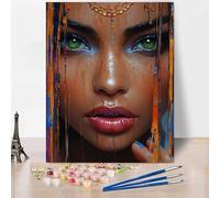 DIY Paint by Numbers for Adults Beginner, Paint by Numbers Figure, Woman Oil Hand Painting Kits Hobbies for Adults Women, Acrylic Pigment Canvas Painting Wall Art, Bedroom Decor, Gifts 8"x12" -XY11S