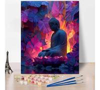 DIY Paint by Numbers for Adults Beginner, Paint by Numbers Figure, Zen Oil Hand Painting Kits Hobbies for Adults Women, Acrylic Pigment Canvas Painting Wall Art for Bedroom Decor, Gifts 12x16in -XY34