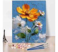 DIY Paint by Numbers for Adults Beginner, Paint by Numbers Flowers, Abstract Oil Hand Painting Kits Hobbies for Adults Women, Acrylic Pigment Canvas Painting Wall Art for Bedroom Decor 12x16in -XY127