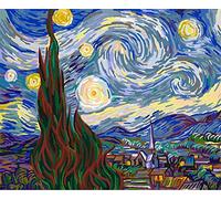 DIY Paint by Numbers for Adults Children, ABEUTY Starry Sky Valley Abstract 16x20 inches Number Painting Art Therapy