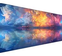DIY Paint by Numbers for Adults Cloud, Paint by Numbers Landscape Paint by Numbers Kits with Paint brushes Acrylic Pigment Drawing Hobbies for Adults Women for Home Wall Decor (40x80cm, Frameless) 3-0