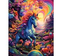 DIY Paint by Numbers for Adults Kids,Dancing Horses Pattern Paint by Numbers DIY Painting Acrylic Paint by Numbers Painting Kit Home Wall Living Room Bedroom Decoration 16X20inches Frameless