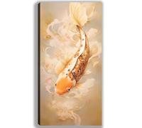 DIY Paint by Numbers for Adults Koi, 100x200cm/40x80in Long Canvas Painting Kit, Panoramic Acrylic Oil Paint by Number for Living Room Wall Decor, Creative Art Gift for Women, Animal (unframed),w-688k