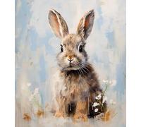 DIY Paint by Numbers for Adults Rabbit Hare Bunny Digital Painting by Number for Modern Wall Art Gift Home Decor 40x50cm Frameless