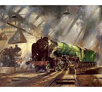 DIY Paint by Numbers for Adults Steam Train Retro Train for Kids Adults Beginner Drawing with Brushes Christmas Decor Decorations Gifts