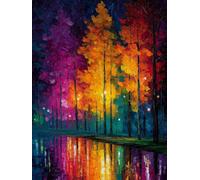 DIY Paint by Numbers for Adults Tree, Color Paint by Numbers Kits, DIY Painting Kits with Brushes and Acrylic, Arts and Crafts for Beginners Oil Paintings, for Home Wall Decor, 36x48in W-6580