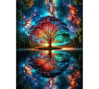 DIY Paint by Numbers for Adults, Tree of Life Canvas Oil Painting Kit for Adults, Tree Craft Art Painting Kit Acrylic Pigment Drawing Paintwork for Gift Home Wall Decor 12x16 inch (Without Frame)