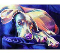 DIY Paint by Numbers for Adults Weimaraner Dog with Brushes and Acrylic Pigment DIY Canvas Painting for Adults Beginner Still Life
