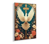 DIY Paint by Numbers Kit for Adults Beginners - Vibrant Cross dove Canvas Oil Painting Set with Acrylic Paints & Brushes - 90 x 120 cm Unframed for Home Decor Stress Relief Gifts for Creative Fun P609